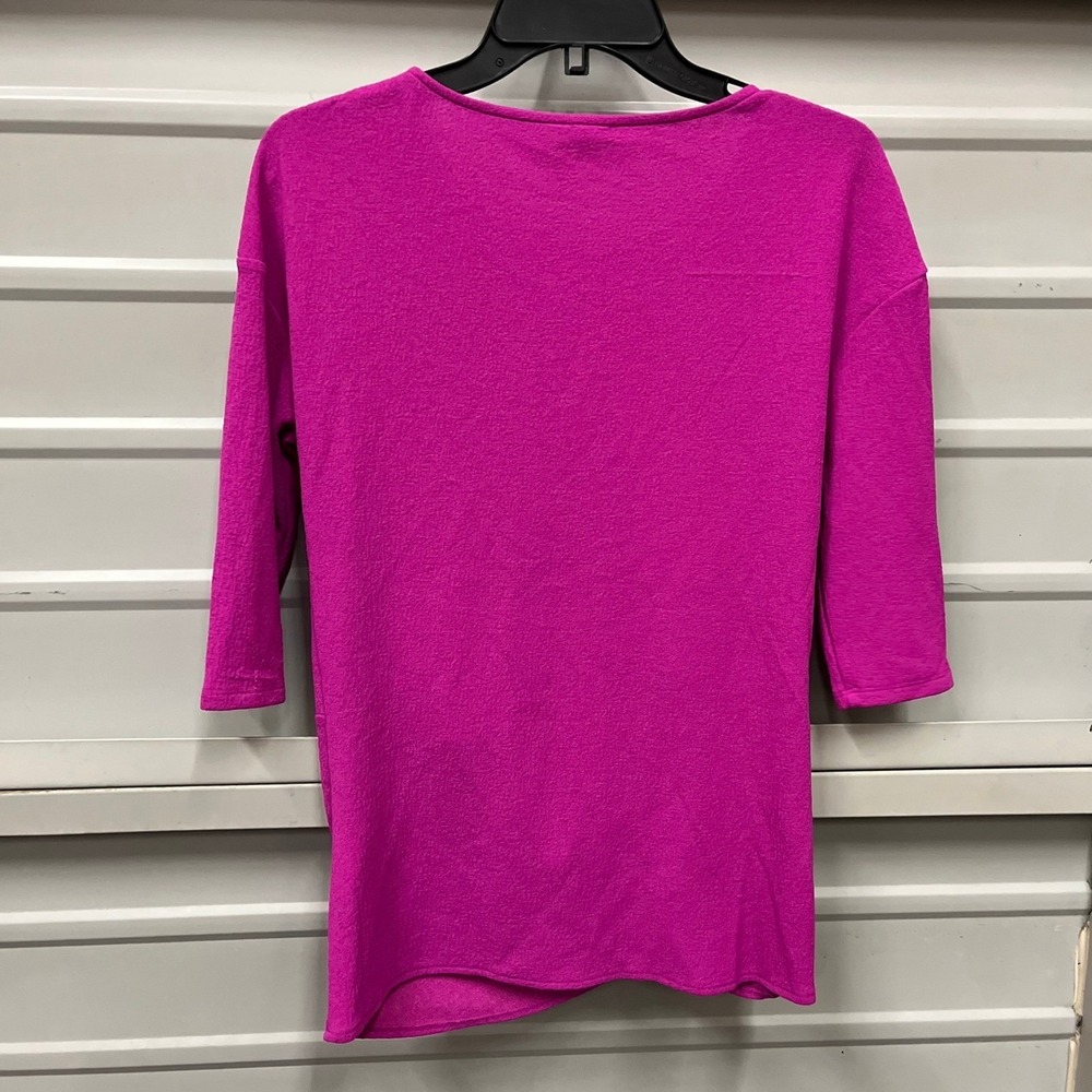Vince Camuto Magenta Pink Front Twist Knot 3/4 Sleeve Blouse Top XS - Picture 5 of 5